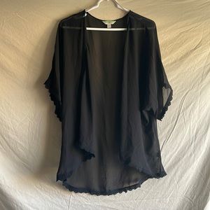 Sheer Black Cardigan